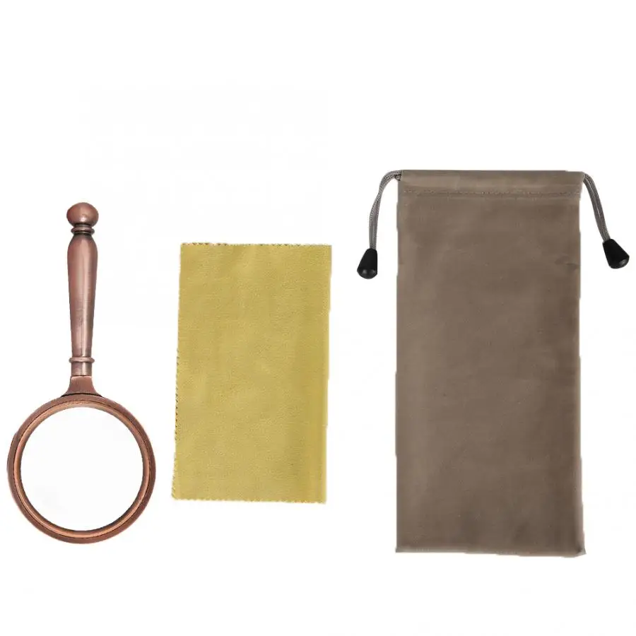 Handheld Book Reading Handicraft Magnifying Glass Jewelry Watch Repairing Magnifier for Watch Repairing Magnifier - Цвет: Bronze