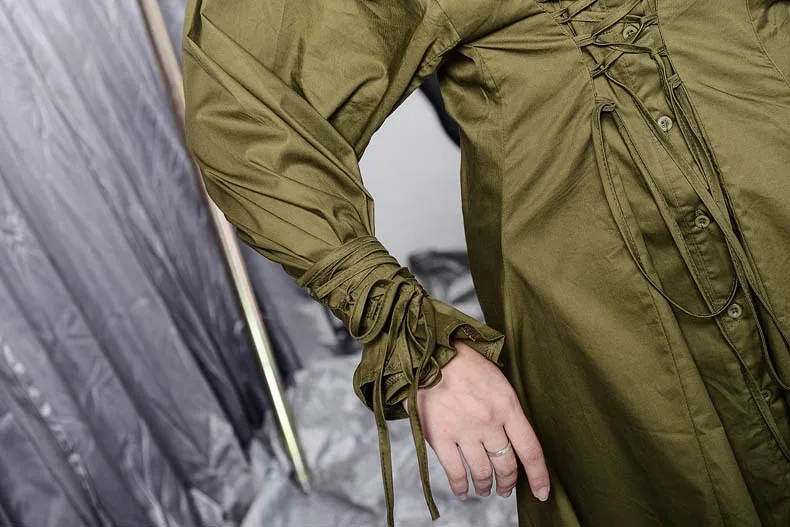 19A/W Бандажное дизайнерское приталенное платье с открытыми плечами и манжетами для женщин Qd587