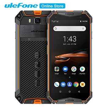 Ulefone Armor 3W 5," FHD+ Android 9,0 Helio P70 Octa Core 6 ГБ 64 Гб Смартфон 21 МП 10300 мАч 4G OTG NFC мобильный телефон