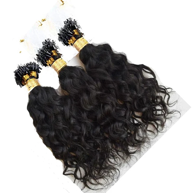 

Short Loose Wave Micro Loop Ring Human Hair Extensions Microlink Brazilian Remy Human Hair Microbeads 100strands 100g