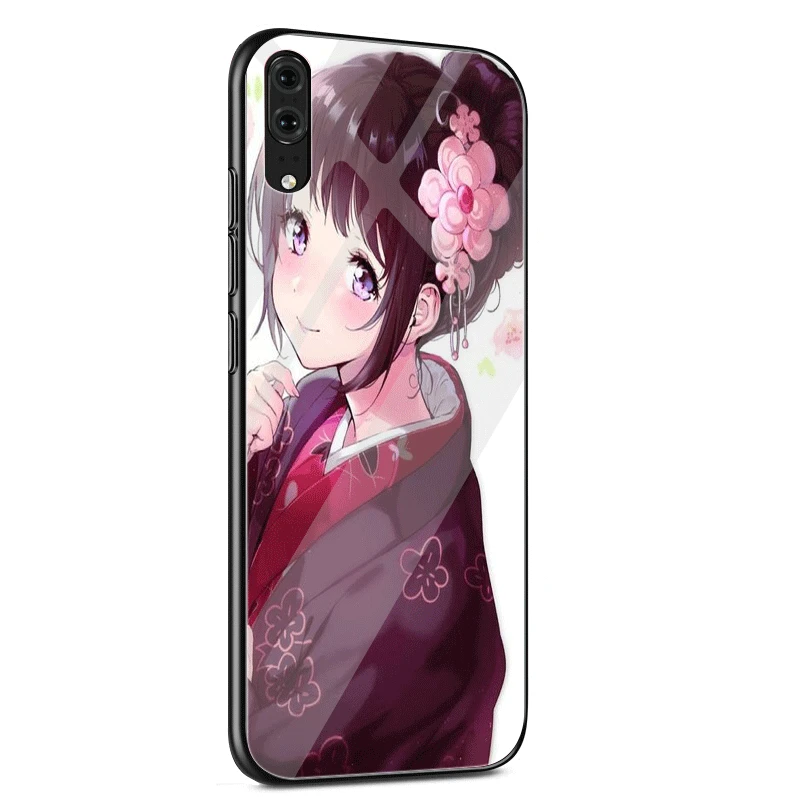 Стеклянный Чехол для мобильного телефона huawei P30 P20 P Smart P10 Y6 7A Y9 Honor 8X9 10 mate 20 Pro Lite чехол для сигарет