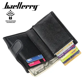 

2020 New Rfid Card Holder Men Wallets High Quality Money Bag Short Desigh Male Purse Vintage Men Wallets with Free Gift Box
