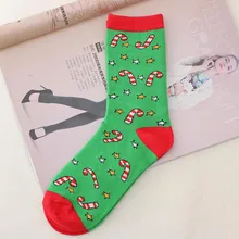 Рождественские носки модные повседневные женские носки с милым забавным принтом, 1 пара мягкие удобные хлопковые короткие носки унисекс в полоску F814