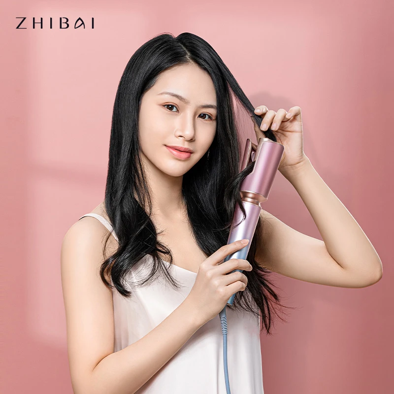 Автоматические щипцы для завивки ZHIBAI розовая антиожоговая оболочка