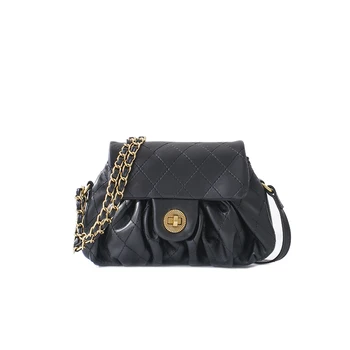 

2020 New Fashion Ladies Female Shoulder Messenger Handbag Black White Mini Chain Geometric Luxury Brand Designer Hand Bag