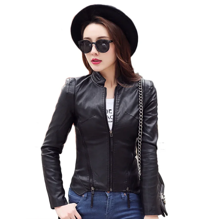 

Hot Selling WOMEN'S Leather Top Wholesale 2016 Autumn Short Jacket Women's New Style Europe And America AliExpress EBay Hot Sell