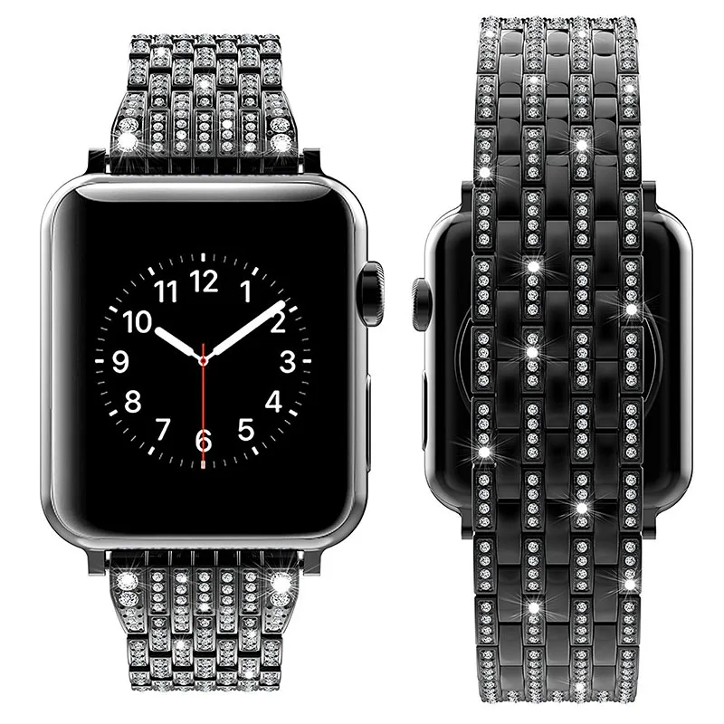 Шикарные браслеты для Apple Watch 38 мм 40 мм 42 мм 44 мм женские роскошные iWatch ремешок серии 4 3 2 1 металлический сменный Браслет