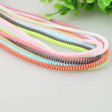 

1.4m Anti-break Spring Protect Phone Wire Cord Rope Protector Rope For USB Charging Cable Earphone Data Plastic Winder 8 Color