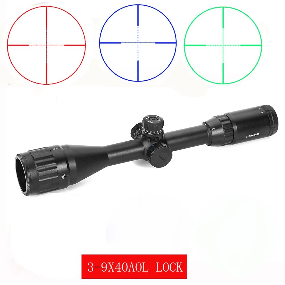 LUGER 3-9X40 AOL Mil-Dot оптический прицел lllumination сетка коллиматорный прицел для страйкбола спортивный пистолет охотничий прицел