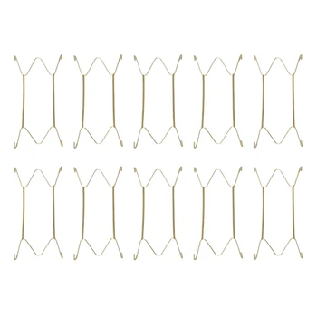 

New 10pcs 8Inch/10Inch Wall Plate Hanger W Type Dish Spring Holder Invisible Dish Hangers Holder Wall Display Plate Stand