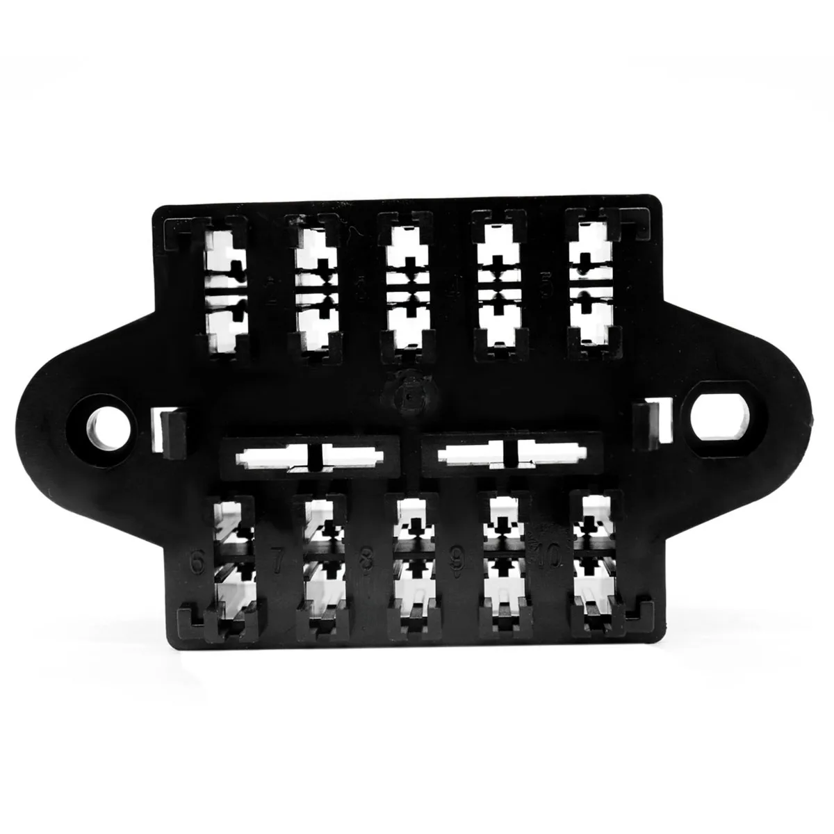 10-Way automobile fuse box assembly with upper and lower cover and terminal fittings+ 10 safety Tablets