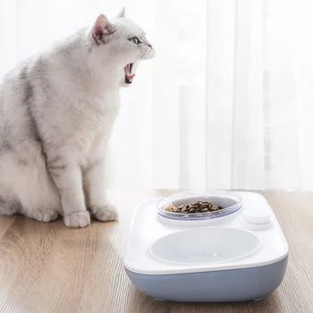 

Pet Bowls Feeder Popular Cat Dog Pet Automatic Water Ceramic Feeding and Drinking Bowls Combination Plastic Dishes for Dogs