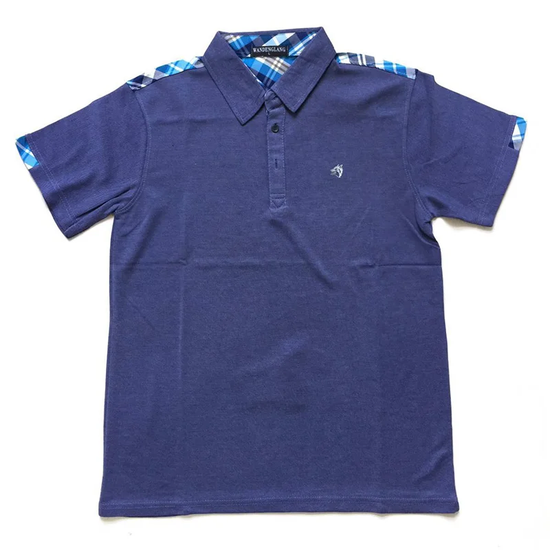 Мужские рубашки поло с коротким рукавом, мужские брендовые рубашки поло с коротким рукавом, деловые мужские рубашки поло, мужские рубашки поло PO103 - Color: PL103 Gray blue