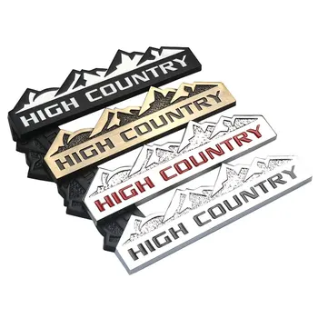 

Car Styling 3D metal Snow Mountain HIGH COUNTRY Emblem Stereo Sticker for Jeep Chevy Chevrolet Silverado Decoration Accessories
