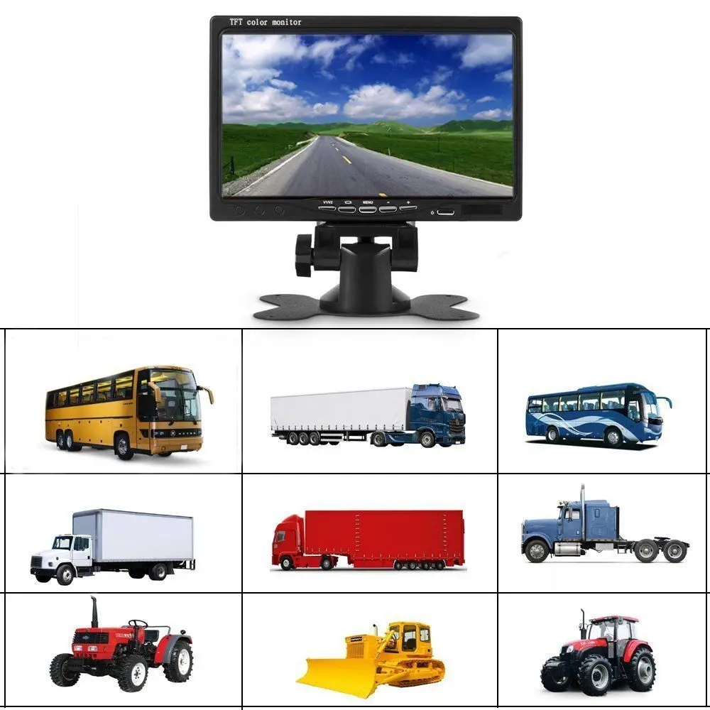 2x 18 светодиодов ночного видения резервная камера s+ " TFT lcd автомобильный монитор HD дисплей обратная камера парковочная система для грузовика RV автобус