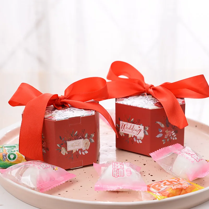 

Creative Hexagonal Candy Box Wedding Favors And Gifts For Guests Candy Box paper Chocolate Box Giveaways Boxes Party Supplies