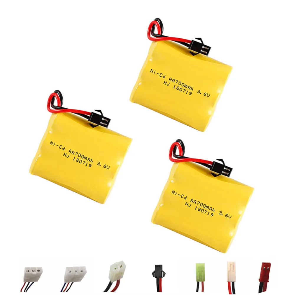 700mah 3,6 v перезаряжаемая батарея для радиоуправляемых игрушек, автомобилей, танков, поездов, роботов, лодок, ружья Ni-CD AA 700mah 3,6 v перезаряжаемая батарея SM plug