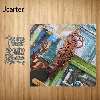 

Crown Key Lock Metal Cutting Dies for Scrapbooking Craft Stencil Handmade Make Album Paper Model Mould Mold Decoration Template