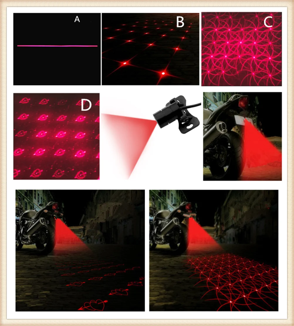 2019 Personality Light Motorcycle led Laser Fog for HONDA CB919 CBR 600 F2 F3 F4 F4i CBR900RR NC700 S X VTX1300 |