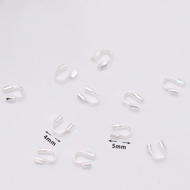 100pcs/lot 4x5mm Wire Protectors Wire Guard Guardian Protectors loops U  Shape Accessories Clasps Connector for Jewelry Making - AliExpress