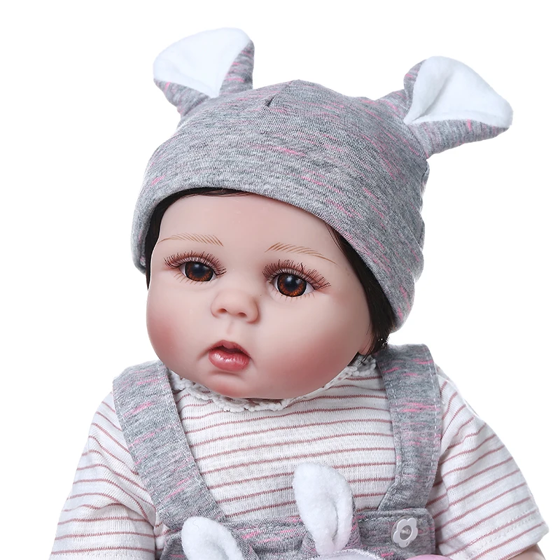 NPK 48 см полное тело Мягкие силиконовые реалистичные гибкие bebe куклы reborn baby cuddly сладкие Премиум Детские куклы с одеялом