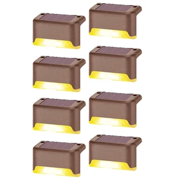 

8 Pcs Solar Deck Lights Outdoor Waterproof Step Lights for Stairs Solar Powered Stair Lights for Garden Decoration