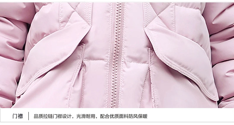 Новинка 2019 модная детская зимняя куртка зимнее пальто для девочек детское теплое