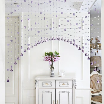 

Butterfly Ouneed Bead Curtain Crystal Glass Bead Curtain Luxury Living Room Window Drop Room Decoration Window Shades Hot Sale