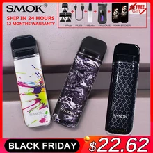 Набор SMOK Novo, стартер для свежих паров, электронная сигарета, вейп ручка с 450 мАч, встроенный аккумулятор, 2 мл, стручки VS Nord Fit W01