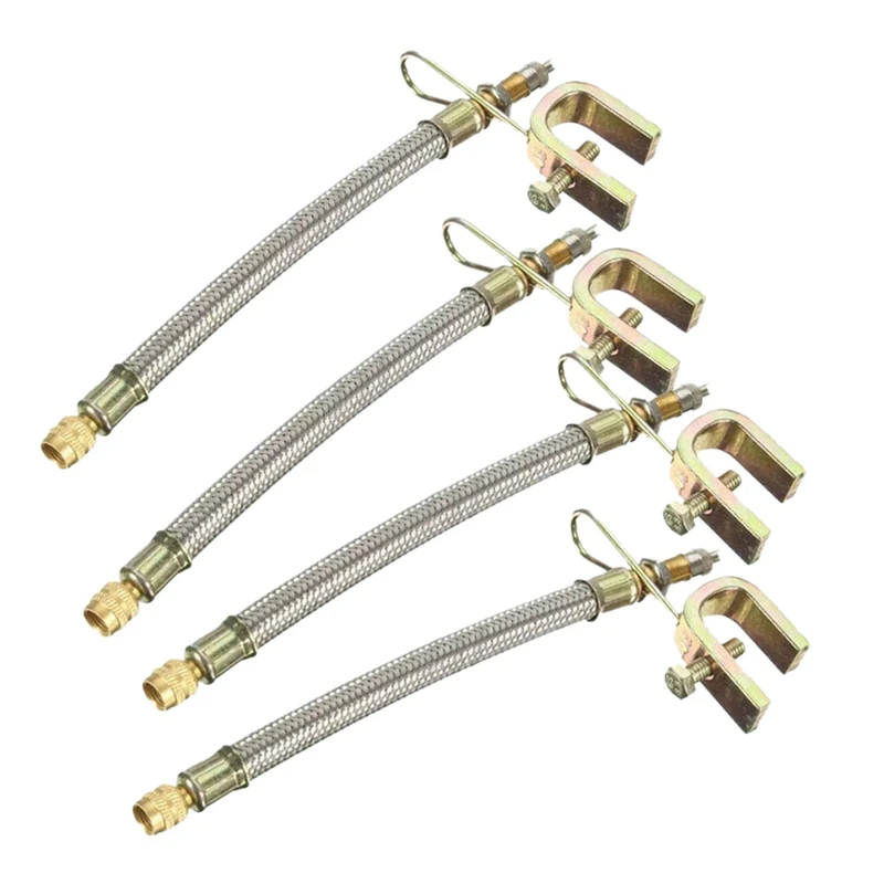 4 Pieces of 7Inch/180mm Woven Dual Tire Valve Stem Extender Adapter for