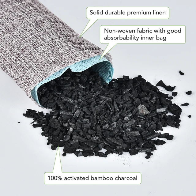 10pcs bamboo charcoal bag natural
