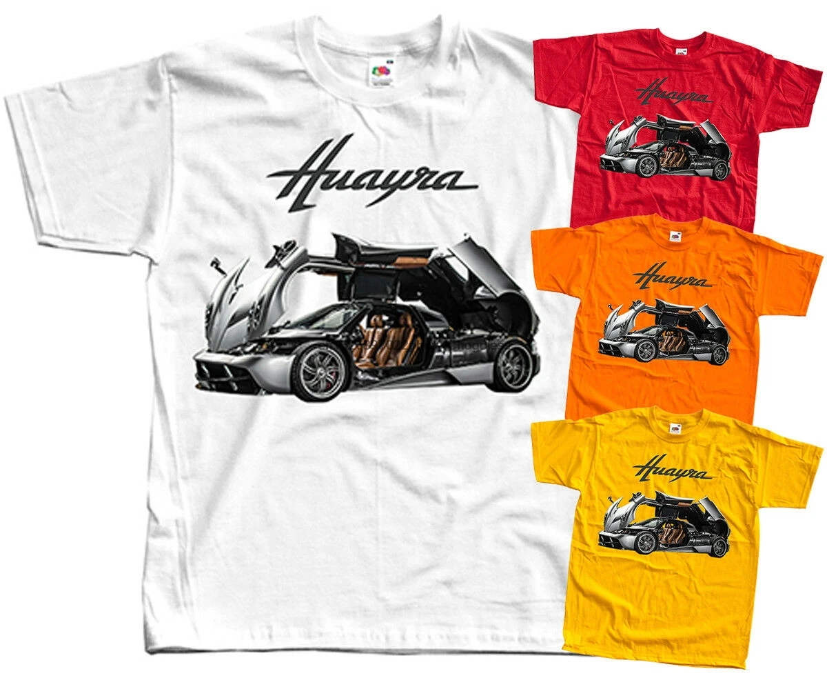 Pagani Huayra футболка с автомобильным постером (WHITEREDORAwbr NGE) все размеры | Мужская