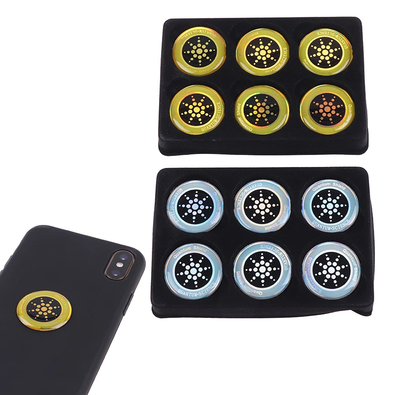 6Pcs/sheet Anti Radiation Protection Sticker EMF Protector Quantum Shield For Cell Phone
