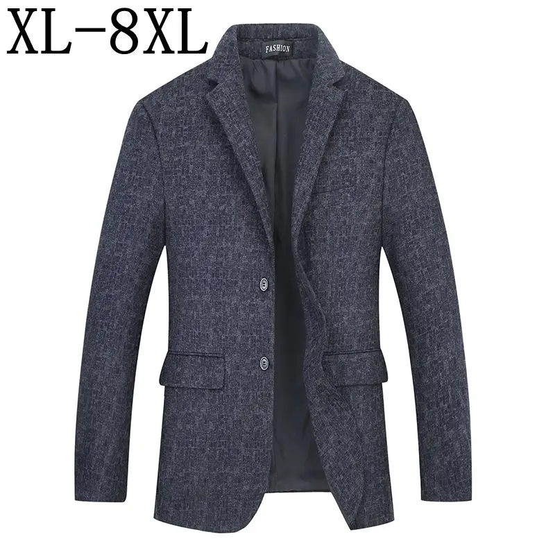 Размер 8XL 7XL 6XL Винтажный Блейзер Британский Стильный Мужской Блейзер пиджак деловой Повседневный свободный блейзер для мужчин