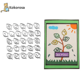 

Kokorosa Alphabet Leaves Metal Cutting Dies for Craft Dies Scrapbooking Stencils Album Embossing Handcraft Die Cut Template