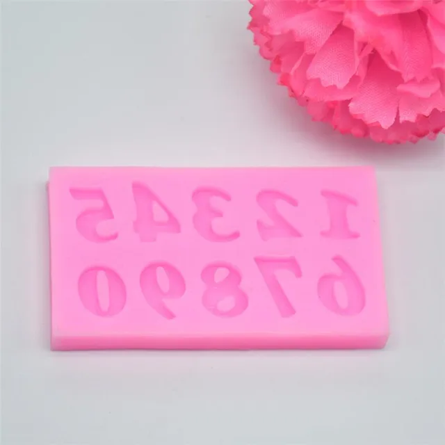 3D -S Számok Szilikon Penész Party Fondant Sütemény Díszítő Szerszámok Cukorkás Csokoládé Gumpast Szappanos Öntőformák - Image 4