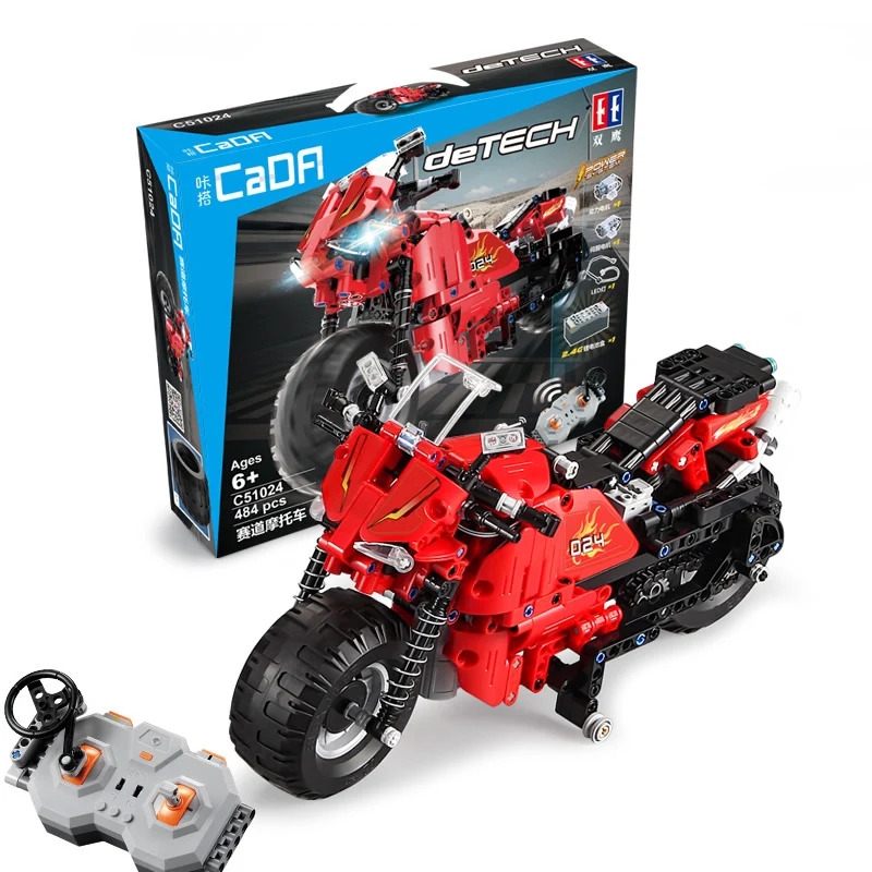 C51024 Retail Box RC Строительный Блок военный мотоцикл C51021 C51022 C51023 C51024 США армейский пульт дистанционного управления совместимый конструктор Набор Детский автомобиль - Цвет: C51024 Retail Box