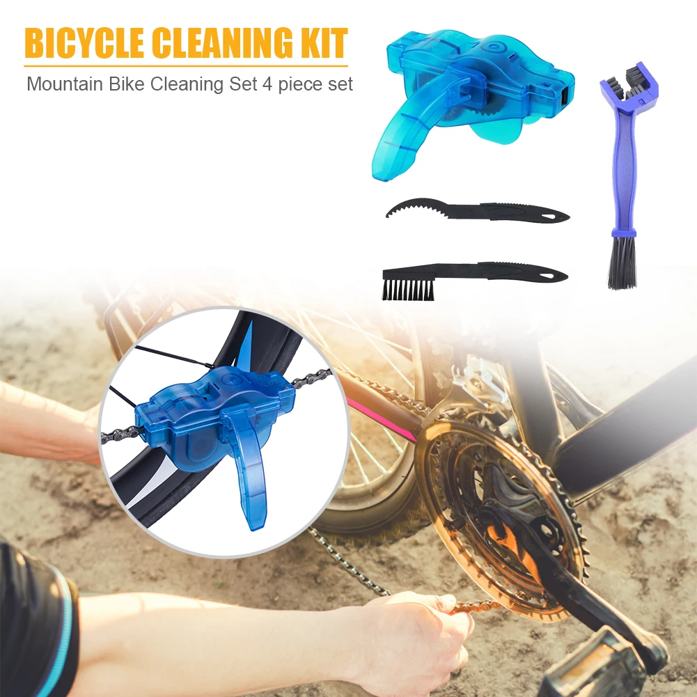4pcs Professional MTB Mountain Road Bike Cleaning Tools Set Portable