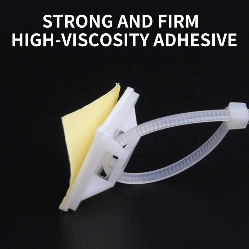 Removable Wall Bracket Yellow Glue Self Adhesive Cable Tie Base fixation de si&egrave;ge voiture pinces si&egrave;ge cable tie organizer cable tie mounts stainless steel bracket
