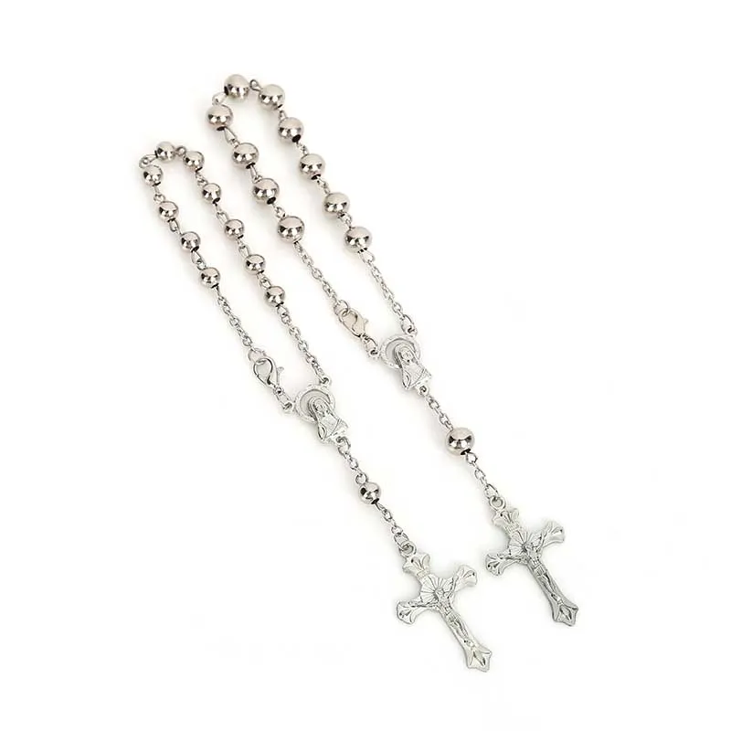 60 шт./католическая Роза в течение десяти лет белые железные четки автоматические