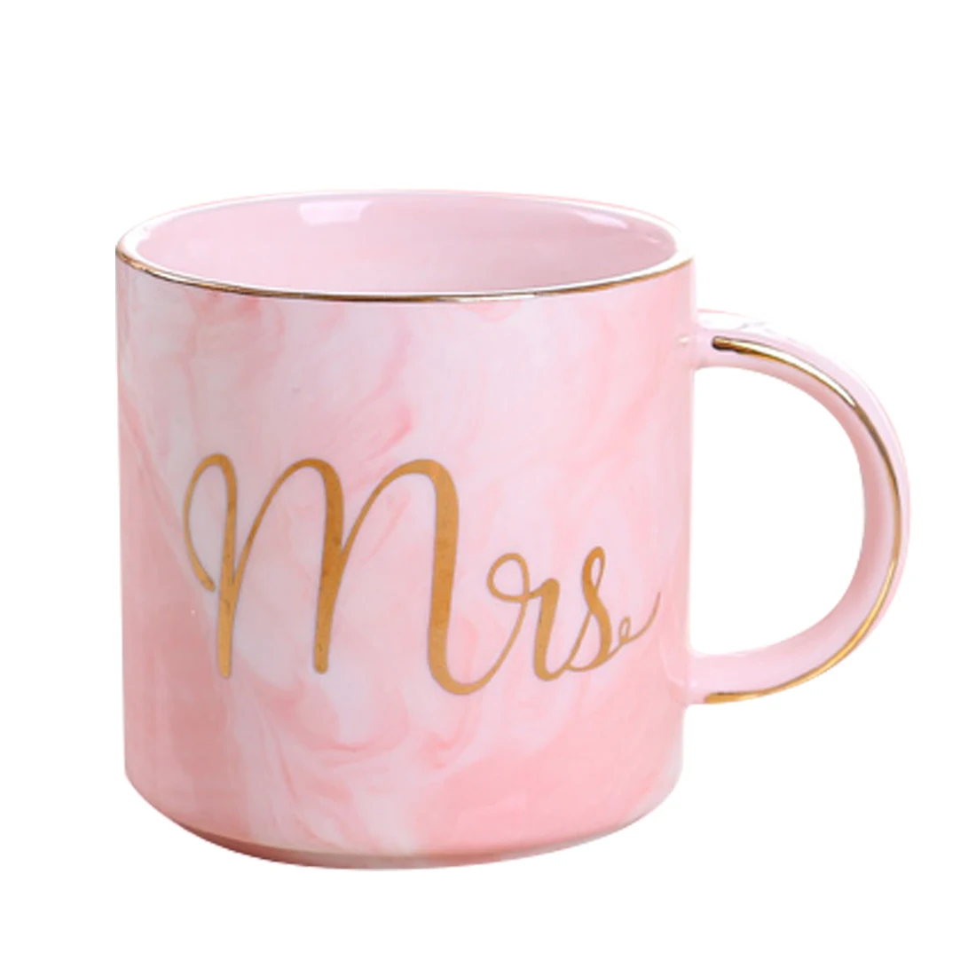 pink 2 360 мл парные керамические кофейные кружки Mr Mrs чайные молочные чашки Кружка ручная роспись золотой обрезки натуральный мрамор фарфоровая чашка свадебный подарок - Цвет: pink 2
