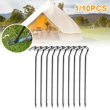 

1/10 Pcs 18cm Tent pegs Aluminum Round Tent Stake Alloy Silver Tents Pegs Outdoor Nails Tent Outdoor Camping Tool Accessories