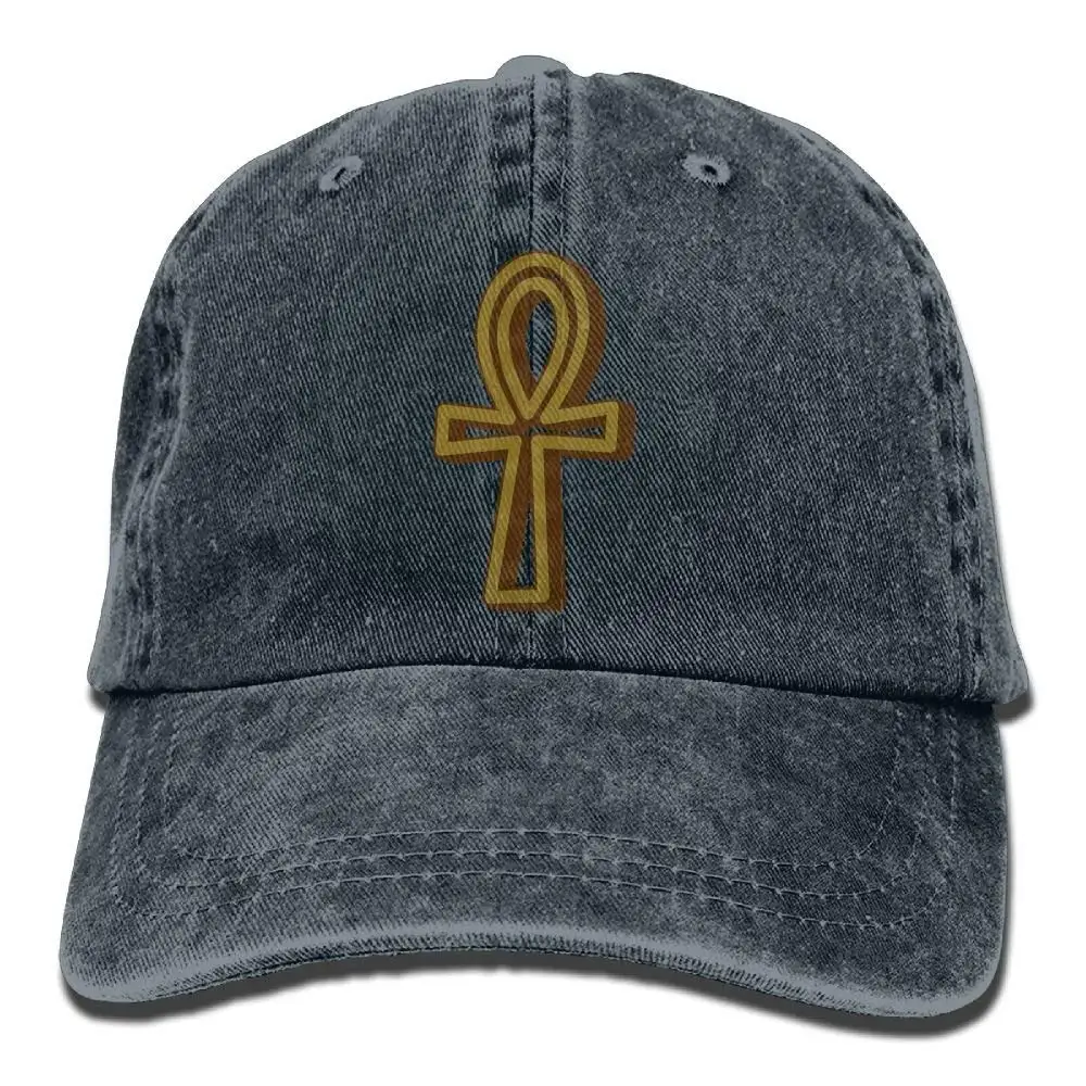 Джинсовая кепка Ankh Symbol, регулируемая Женская Бейсболка