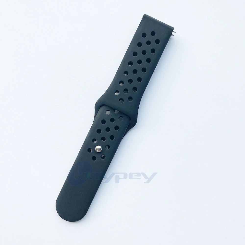 Спортивный силиконовый ремешок для часов Ремешок Для Xiaomi Huami Amazfit GTS/GTR 42 мм/Bip Lite Смарт-часы браслет Цветной заменить Correa - Цвет: Черный