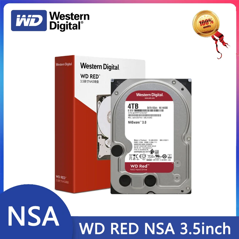 Жесткий диск Western Digital WD Red NAS HDD 5400 дюйма 6 ТБ 4 8T SATA 3 5 Мб кэш-памяти | Компьютеры и