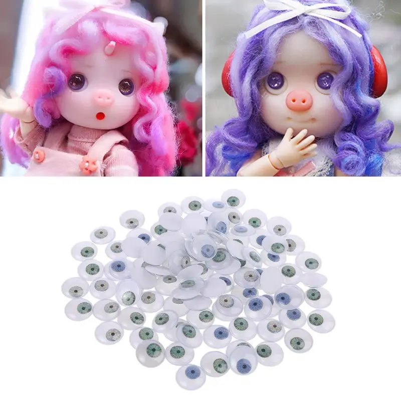 100Pcs 18mm DIY Doll Puppet Plastic Bloodshot Safety Eyes for Handmade Bear Doll Craft Children Kids Toy R9UE