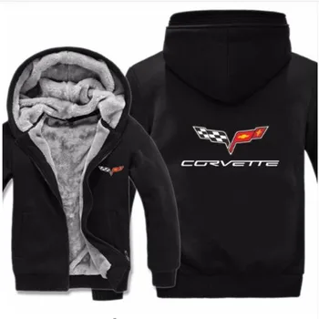 

chevrolet corvette Hoodies Jacket Winter Men Casual Wool Liner Fleece chevrolet corvette Sweatshirts Hoody