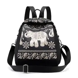 Ougger маленький Модный женский рюкзак для путешествий 2019 черный нейлон Повседневная Высококачественная деловая спортивная сумка с принтами