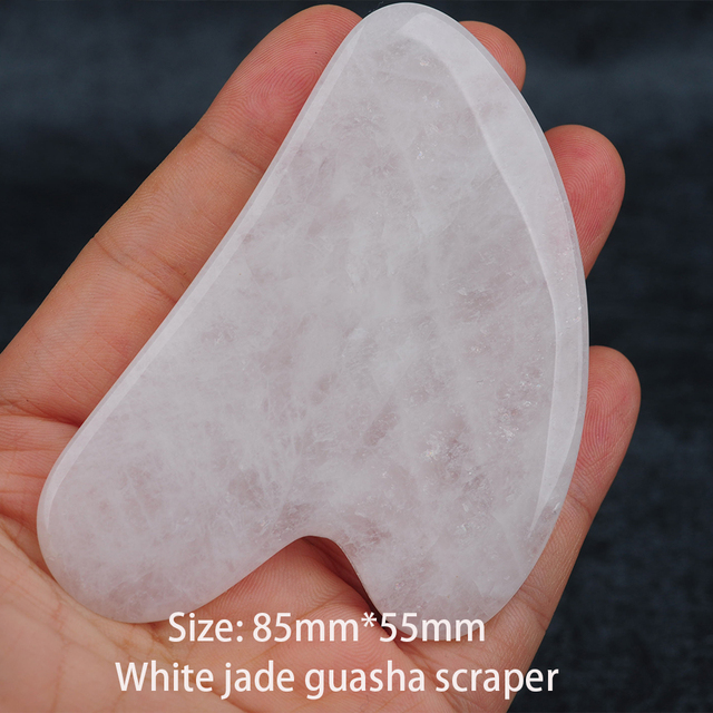 Jade Stone Gua Sha Massage Board Rose Quartz Guasha Plate Jade Face Massager Scrapers Tools For Face Neck Back Body
