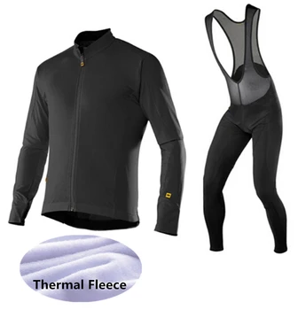 

2020 Mavic Cycling Jerseys Cycling Set Winter Thermal Fleece Long Sleeves Racing MTB Suit Maillot Bike Clothing Ropa Ciclismo